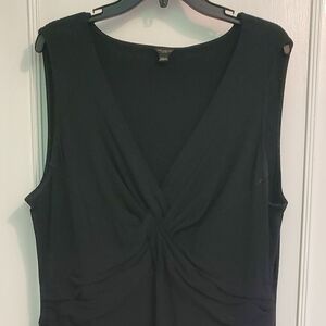 Ann Taylor Black Knot Front Jersey Dress, Sz XXLT